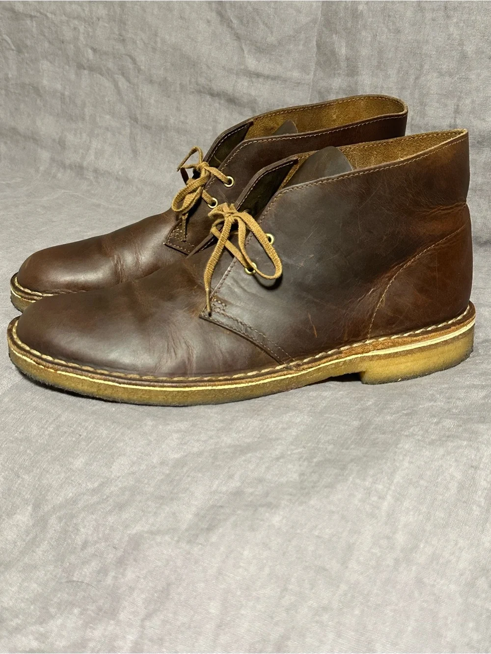 Clarks Brown Leather Chukka Boots with Crepe Sole